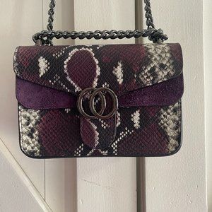 Purple Snake Skin Purse Marina Galanti